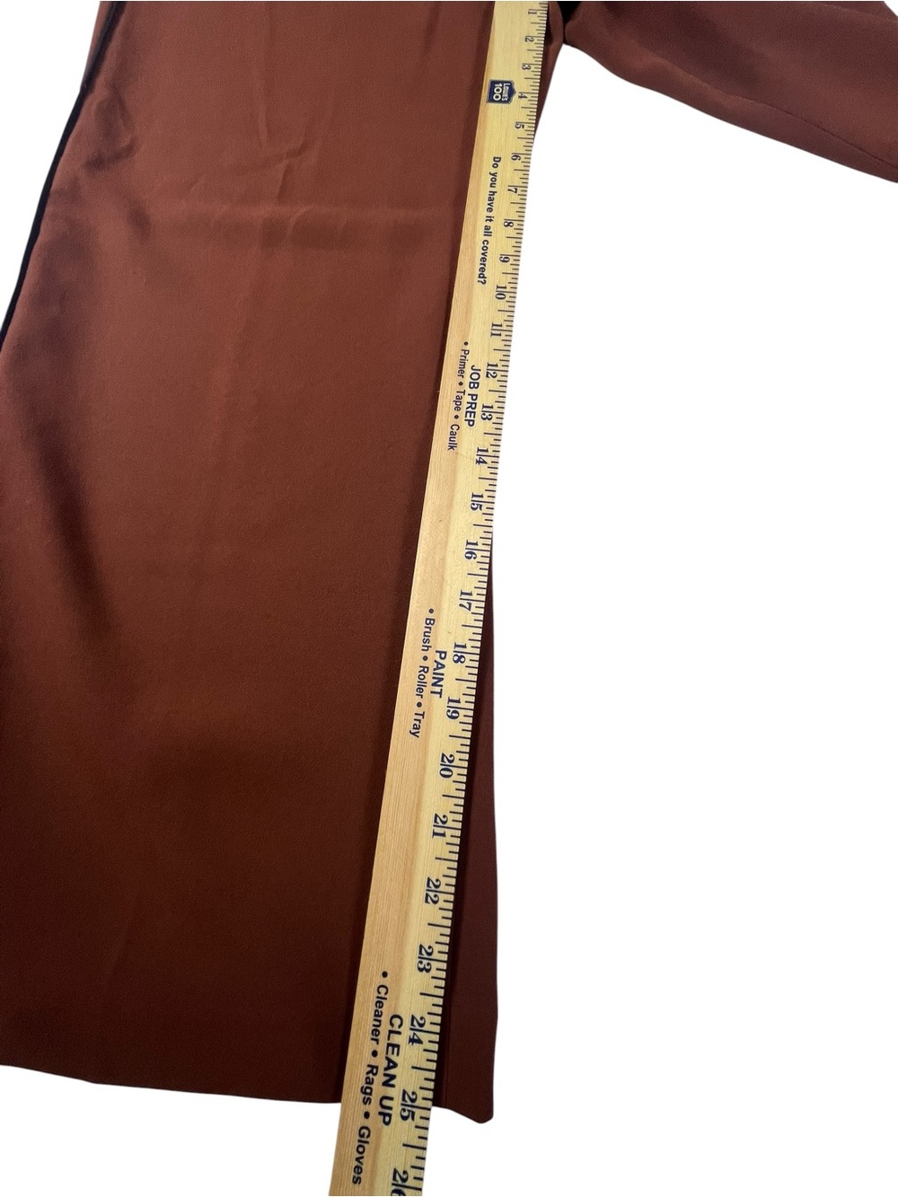 Ann Taylor Wide-Leg High-Rise Pants in Brown rust color with black trim sku 148 - Picture 7 of 12